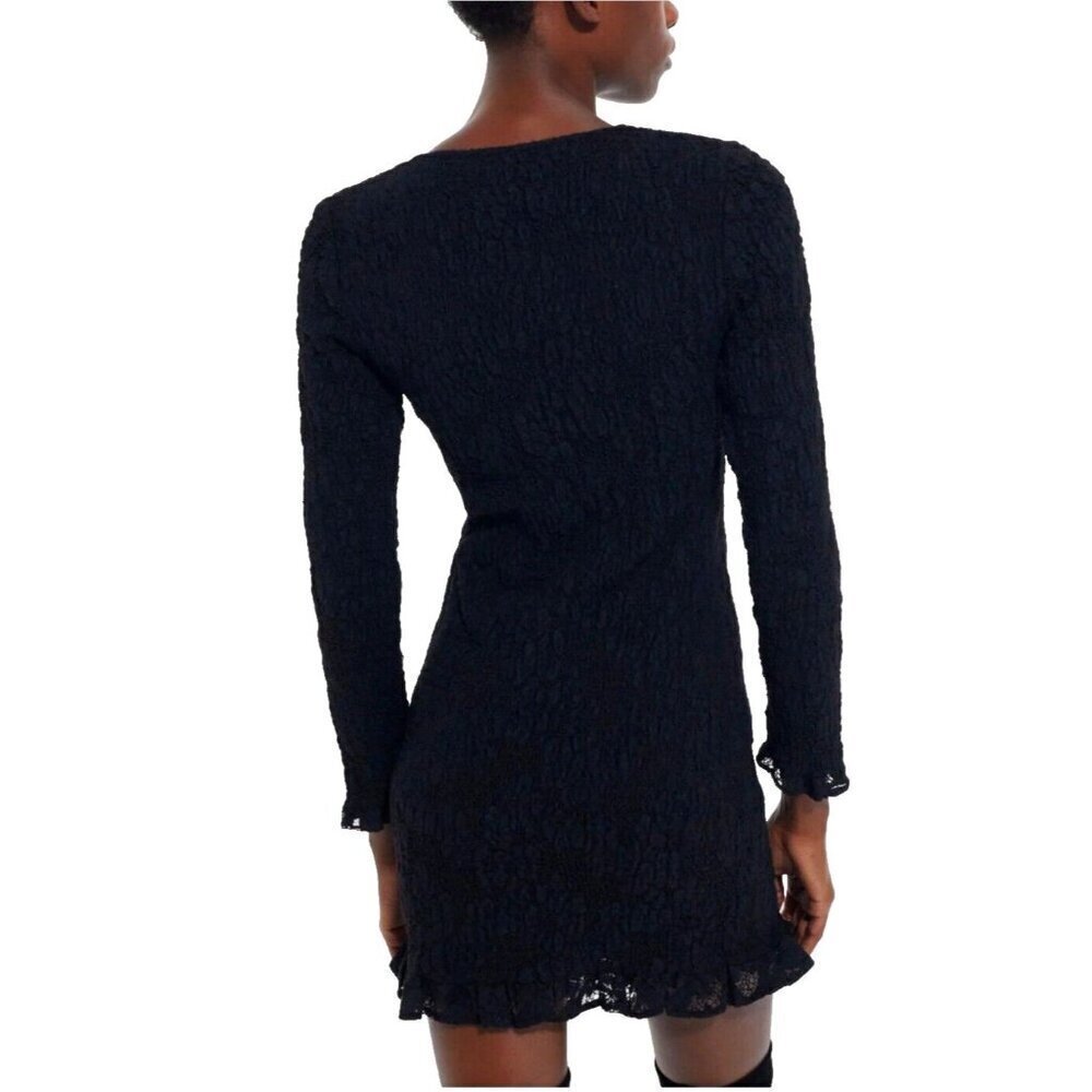 THE KOOPLES Short Black Lace Dress S Bodycon cocktail - Picture 4 of 9